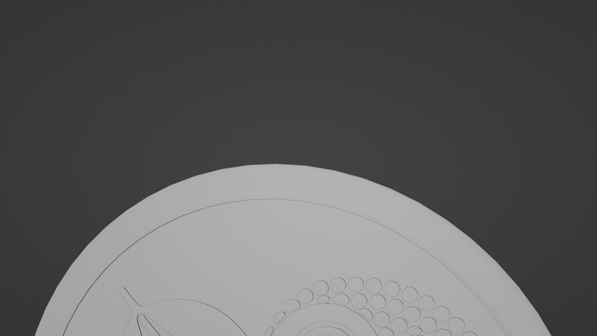 Ancient Greek City State Shield - Athens 3D model_1