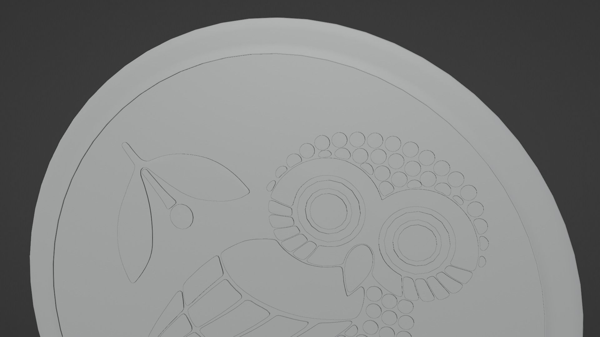 Ancient Greek City State Shield - Athens 3D model_4