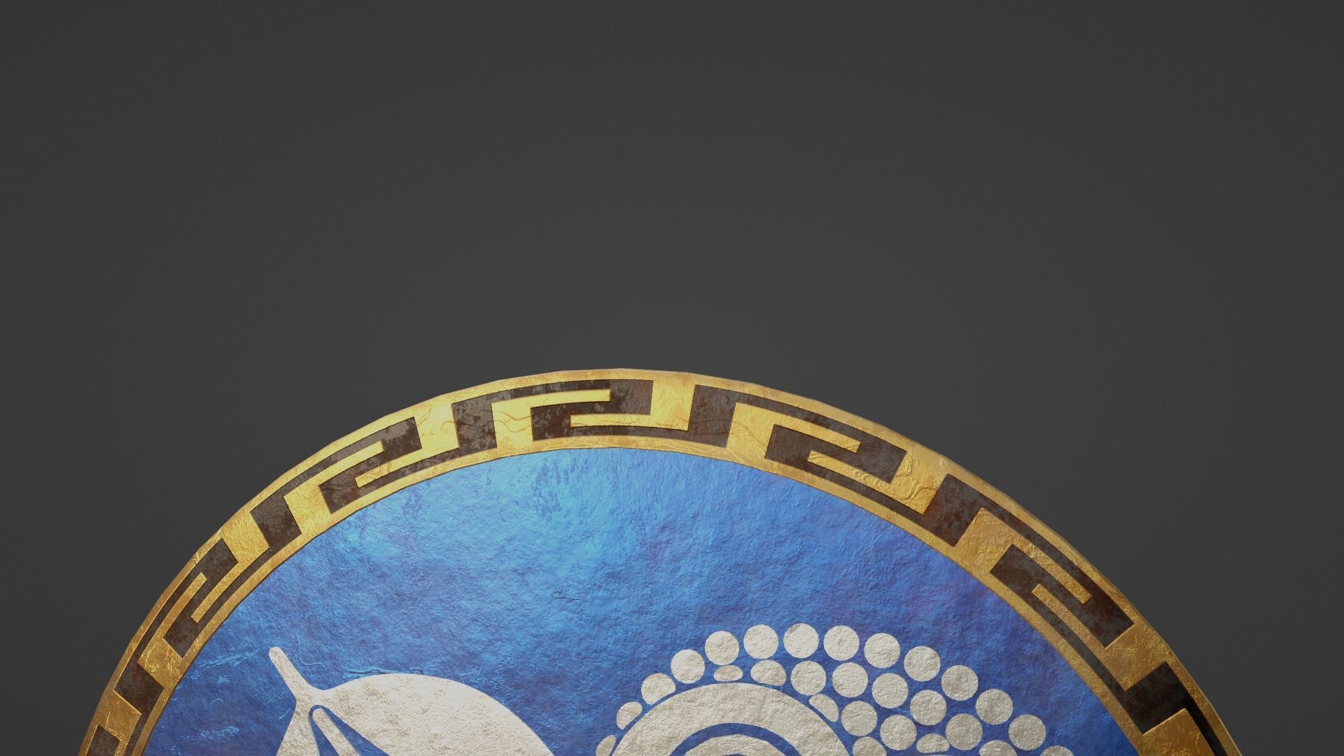Ancient Greek City State Shield - Athens 3D model_3