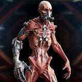 Cyber Zombie Low-poly 3D model_8