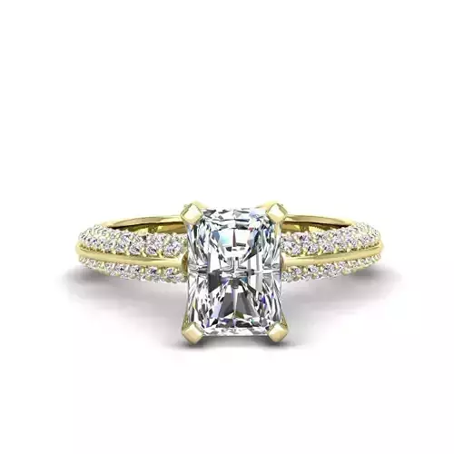 Engagement ring Stella radiant  3D print model