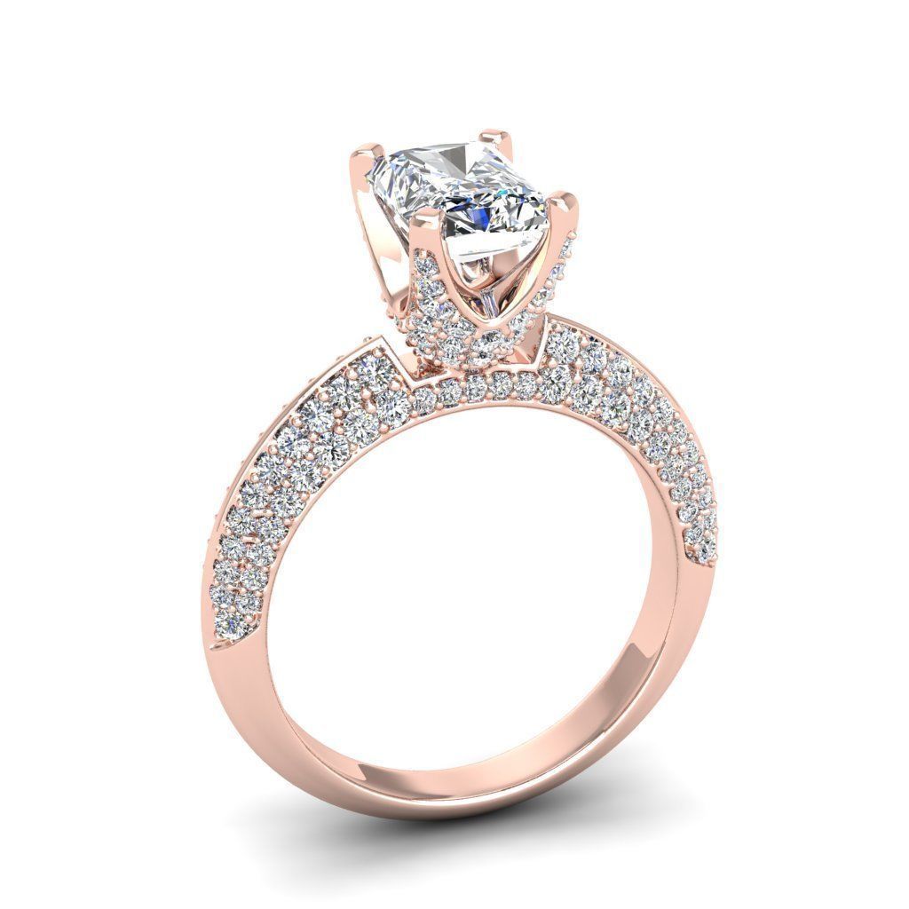 Engagement ring Stella radiant 3D print model_18