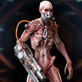 Cyber Zombie Gun Arm Low-poly 3D model_6