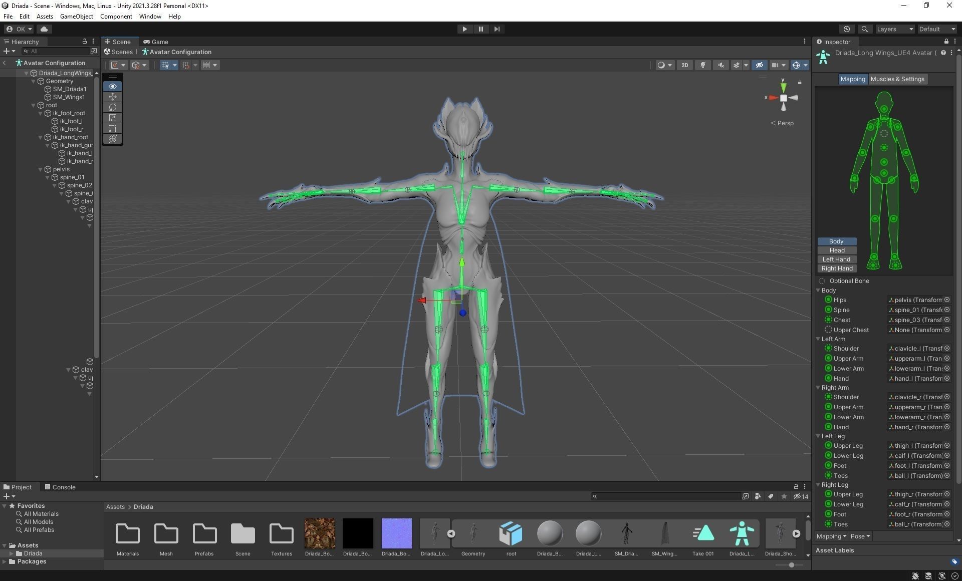 Driada Low-poly 3D model_5