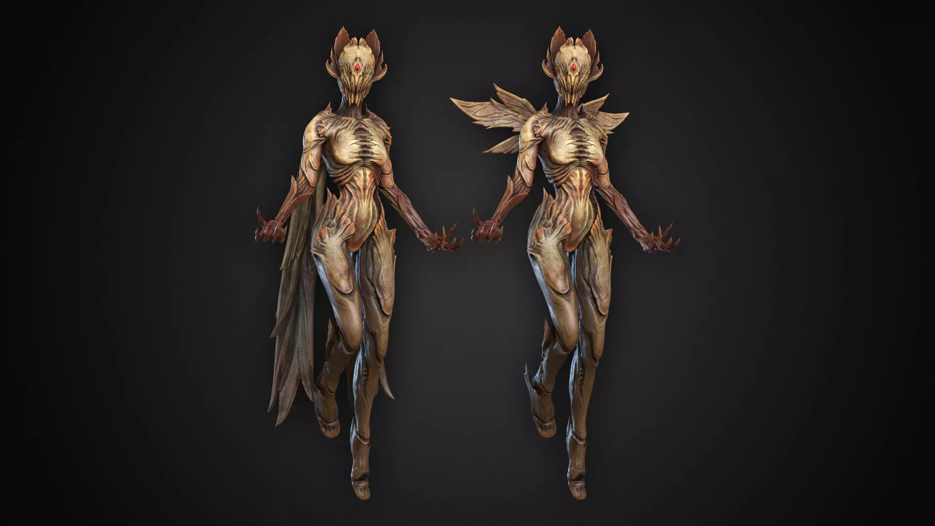 Driada Low-poly 3D model_0