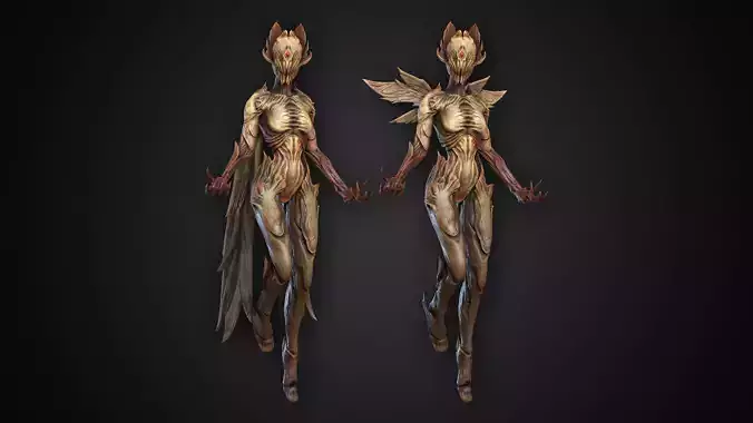 Driada Low-poly 3D model