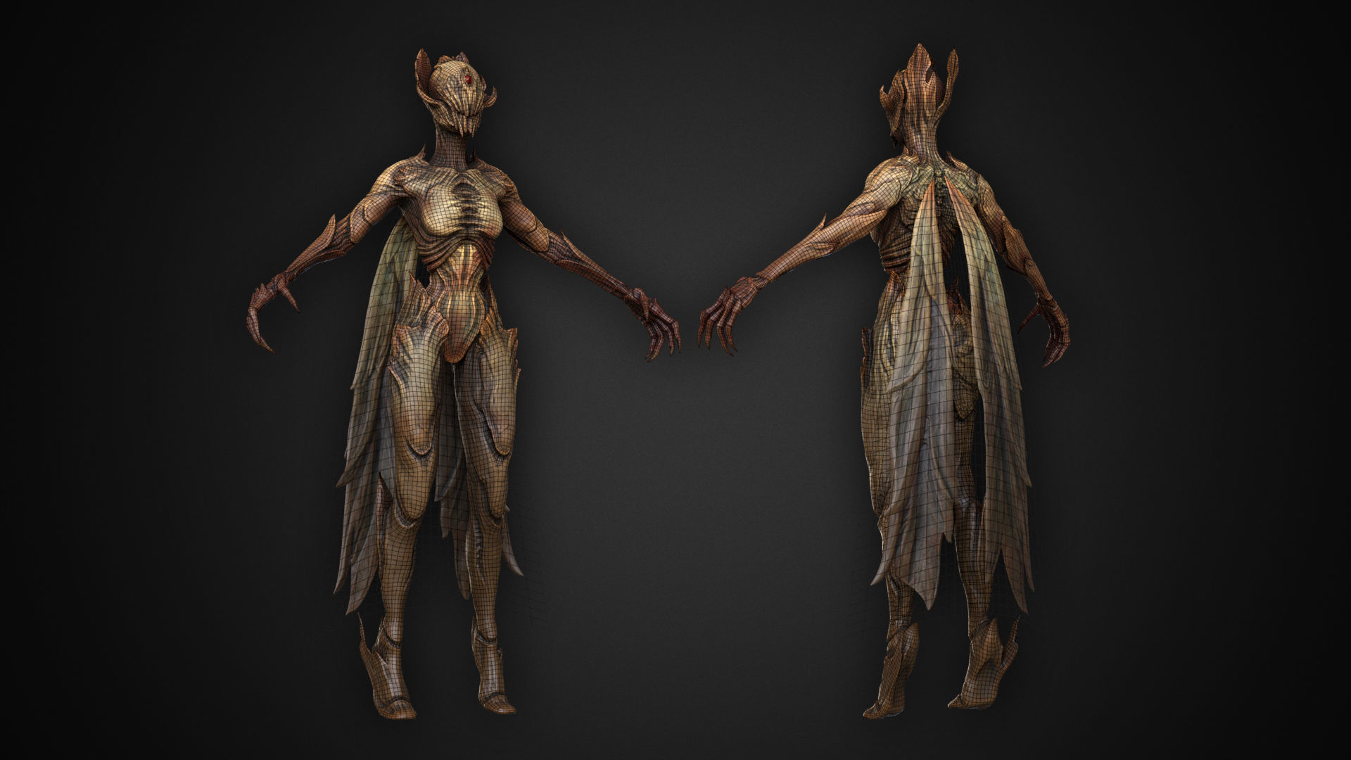 Driada Low-poly 3D model_4