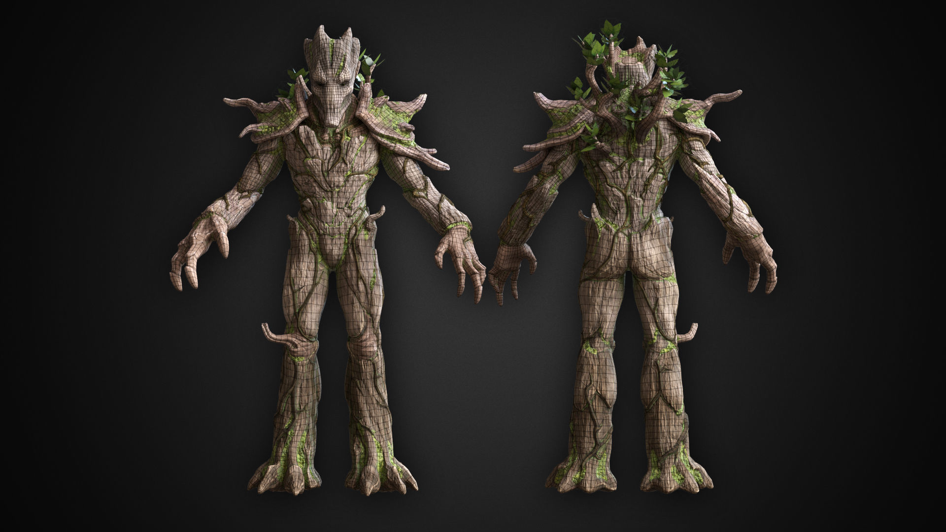 Giant Tree Low-poly 3D model_5