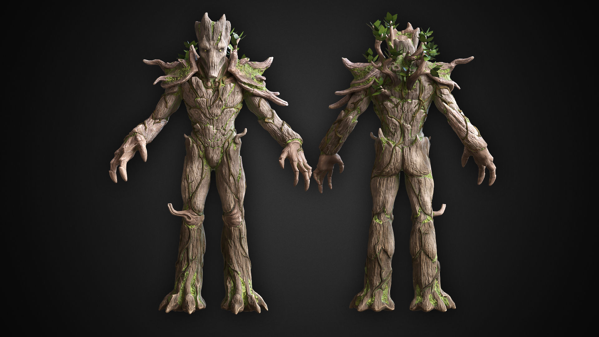 Giant Tree Low-poly 3D model_4