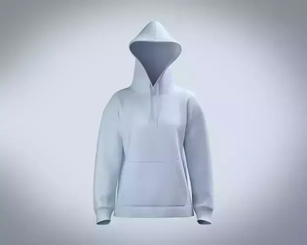 Girls Hoodie - Blue 3D model