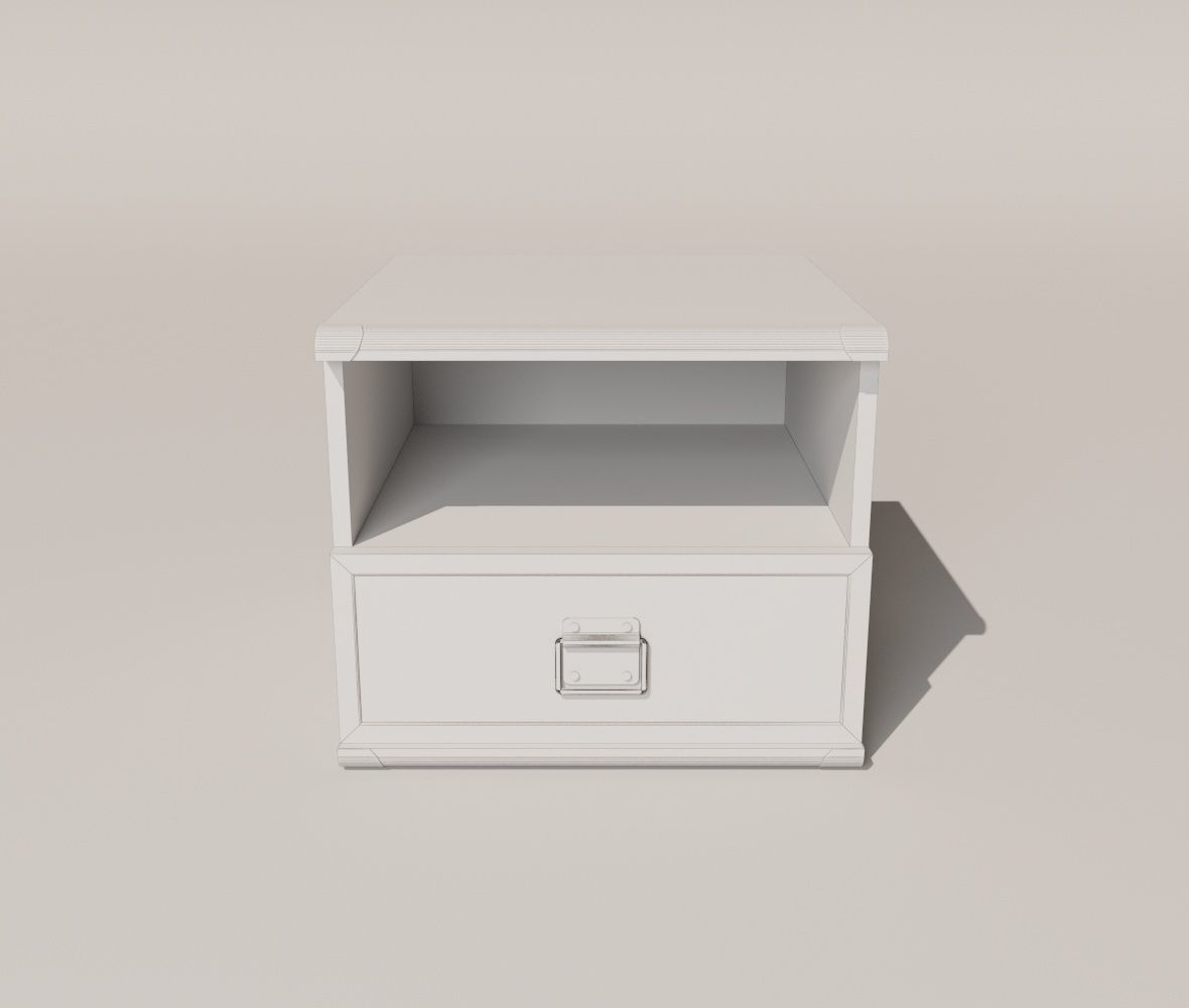 Bedside table Low-poly 3D model_3