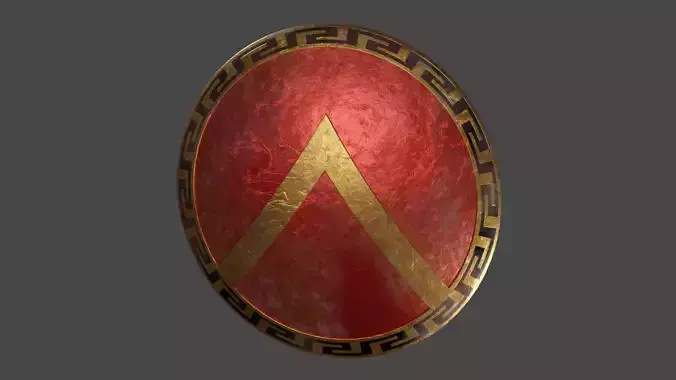 Ancient Greek City State Shield - Sparta 3D model