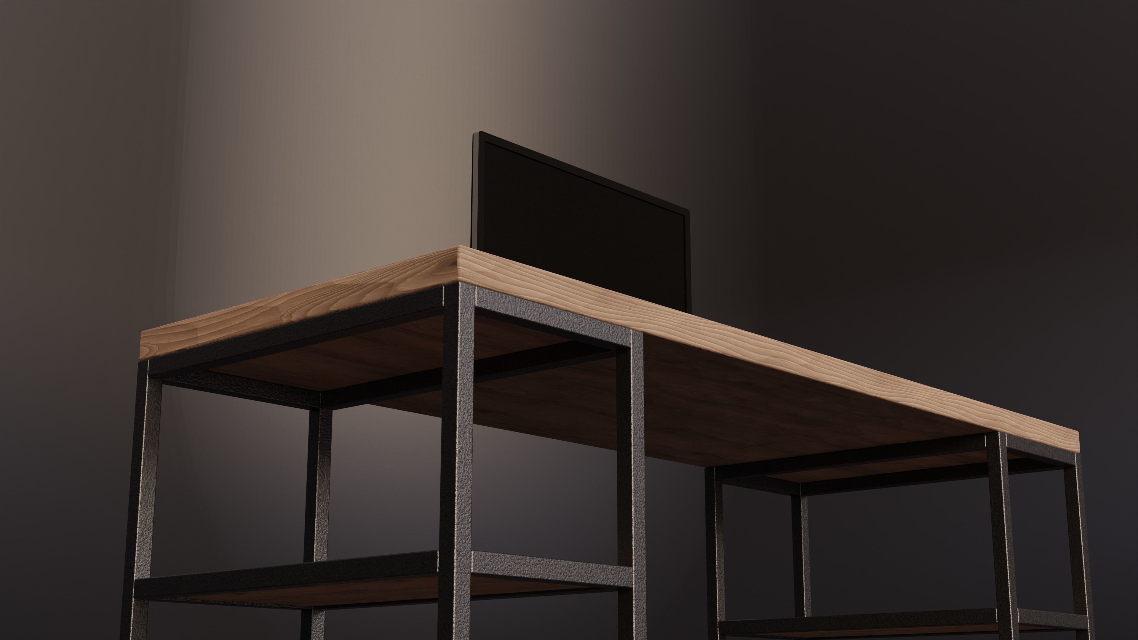 Modern Desk Table Design Free 3D model_3