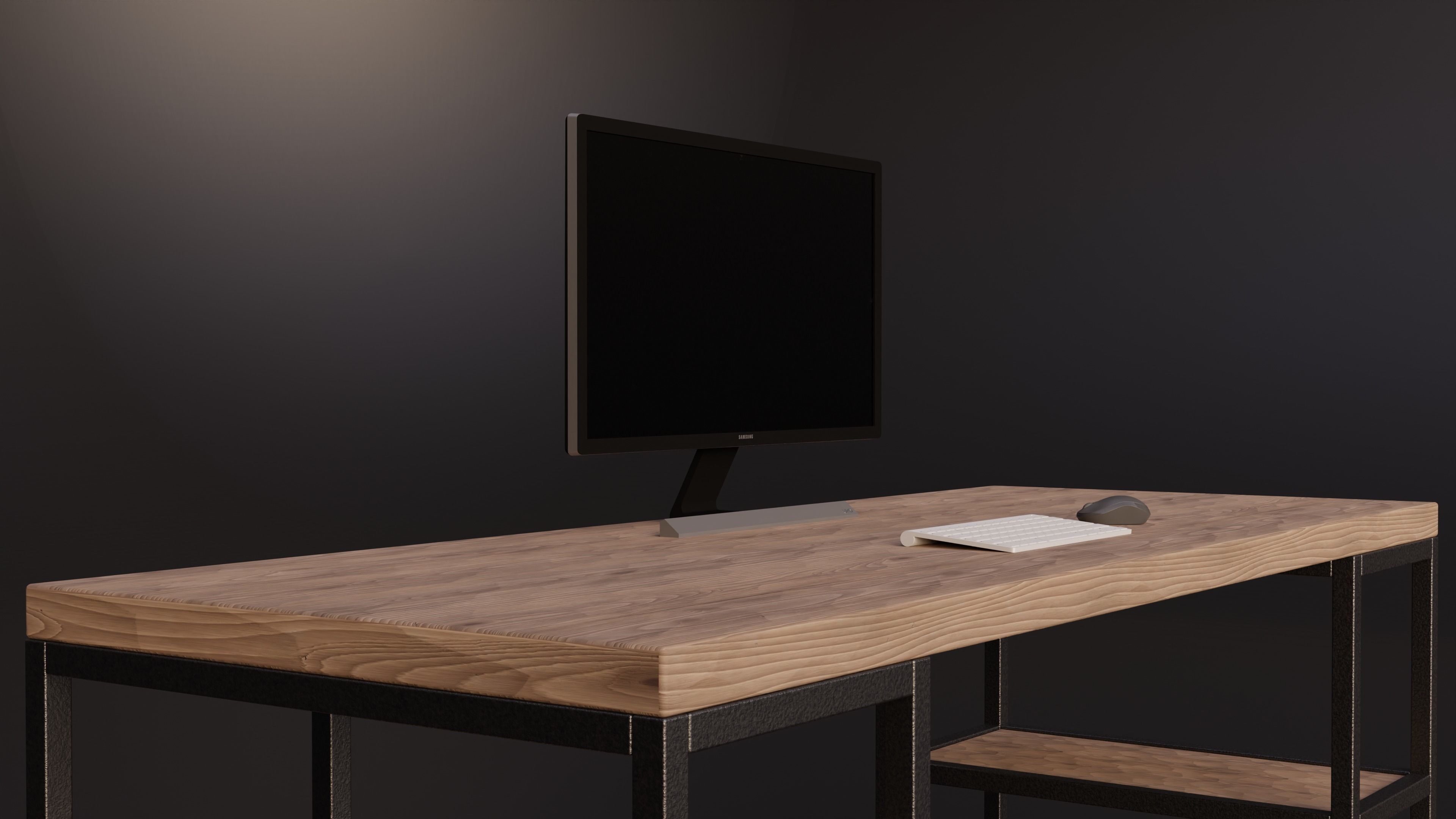 Modern Desk Table Design Free 3D model_4