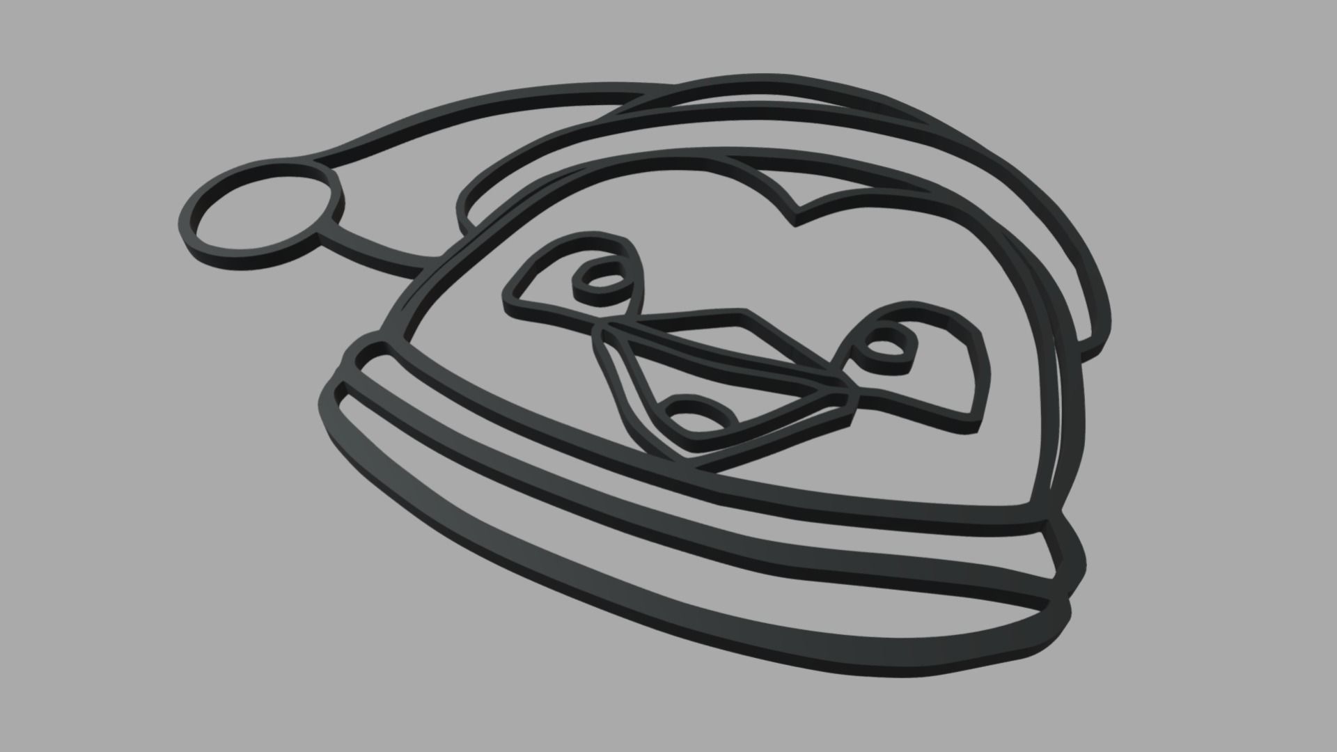 Christmas Penguin Wall Silhouette 01 3D print model_5