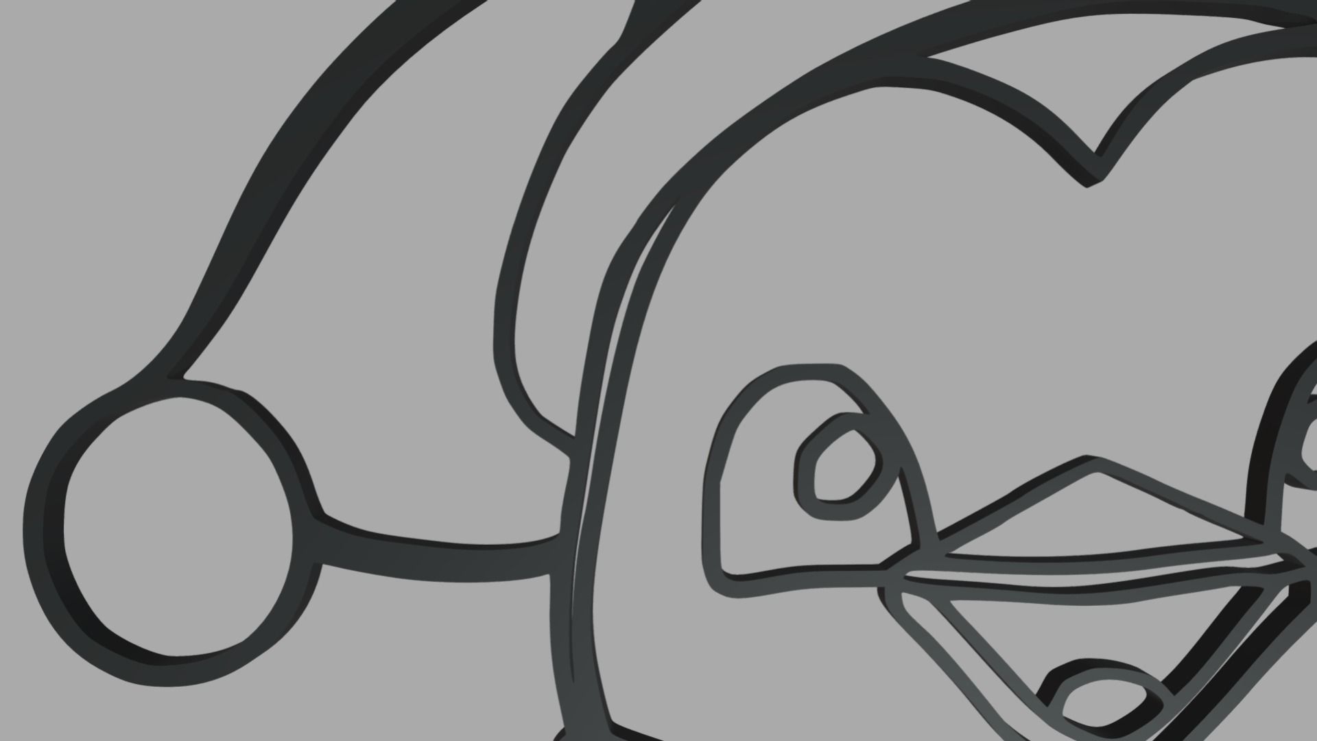 Christmas Penguin Wall Silhouette 01 3D print model_3