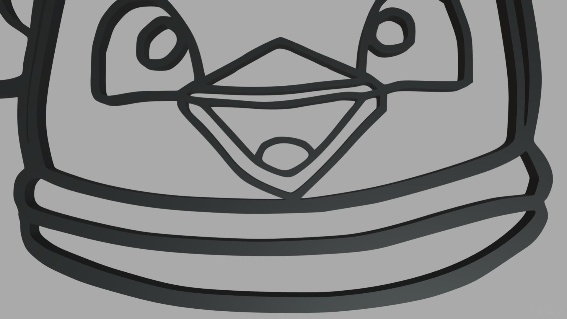 Christmas Penguin Wall Silhouette 01 3D print model_1