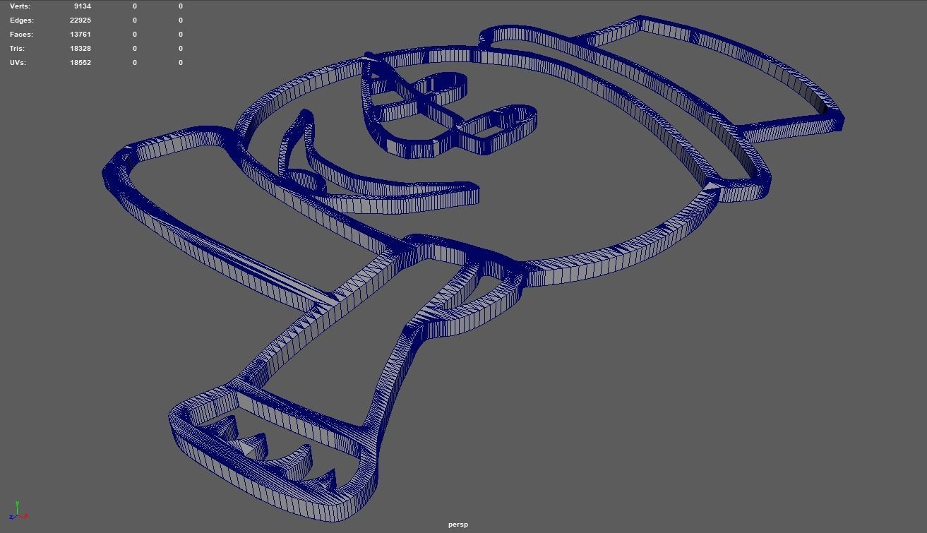 Snow Man Wall Silhouette 01 3D print model_11