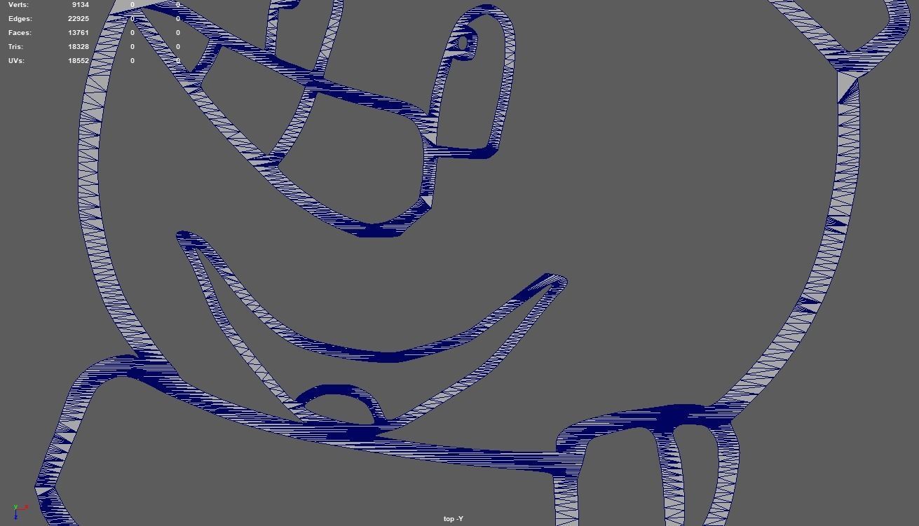 Snow Man Wall Silhouette 01 3D print model_8