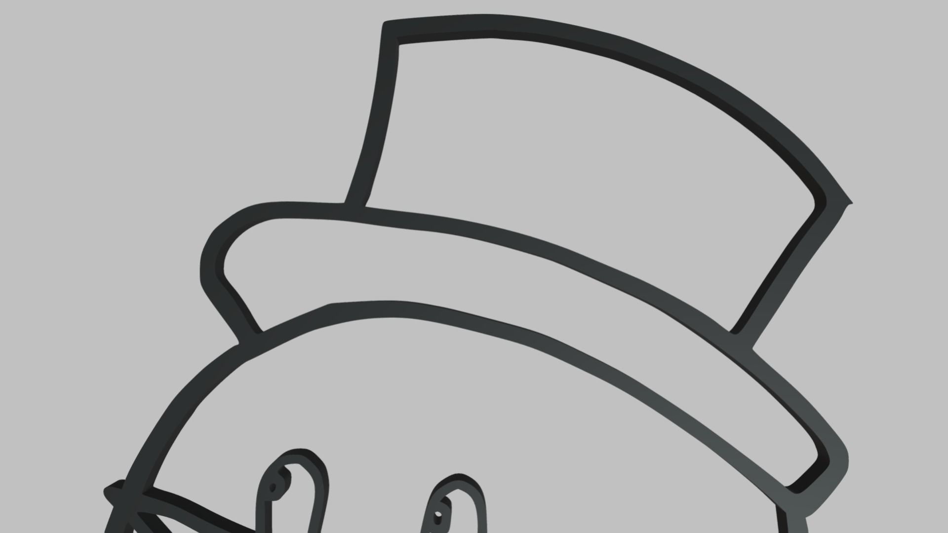 Snow Man Wall Silhouette 01 3D print model_4