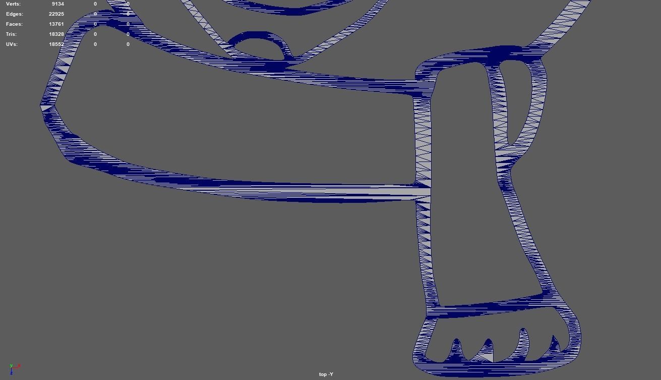 Snow Man Wall Silhouette 01 3D print model_7