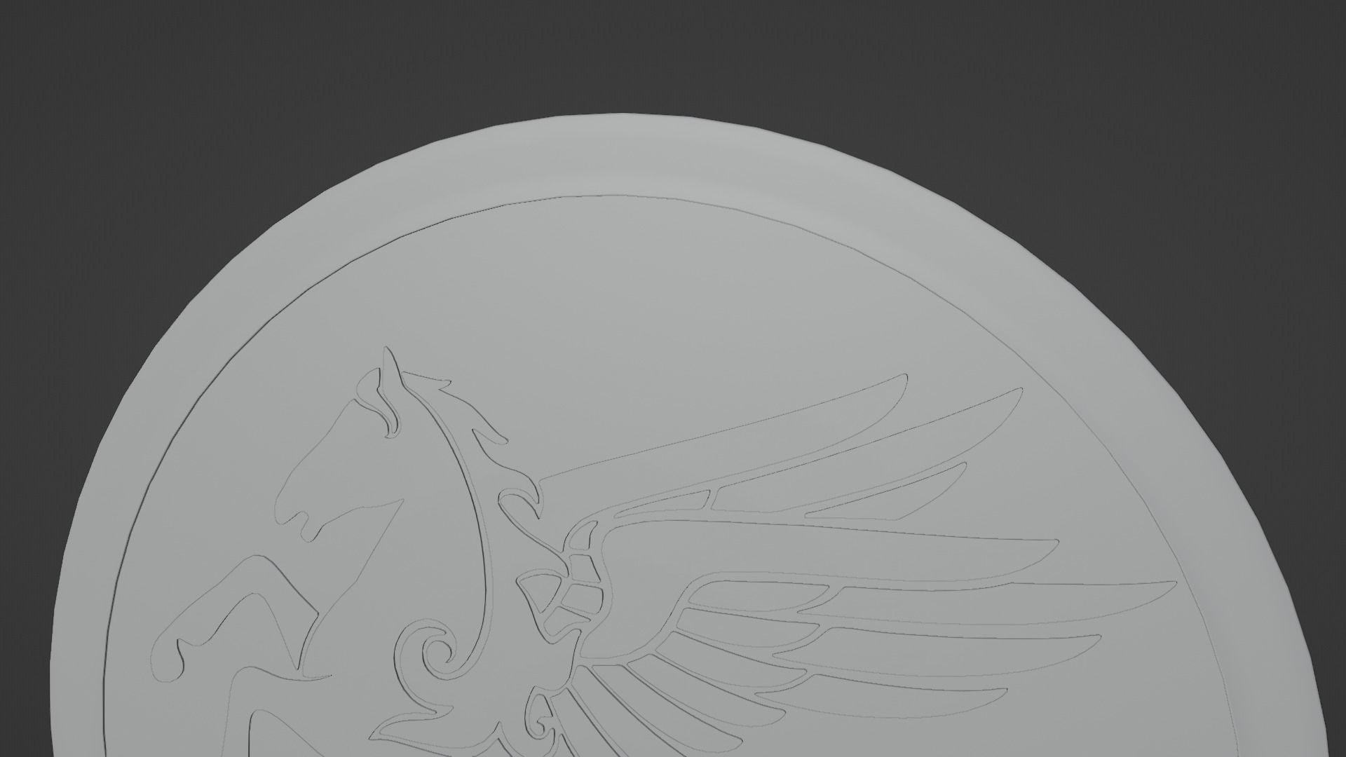 Ancient Greek City State Shield - Corinth 3D model_2