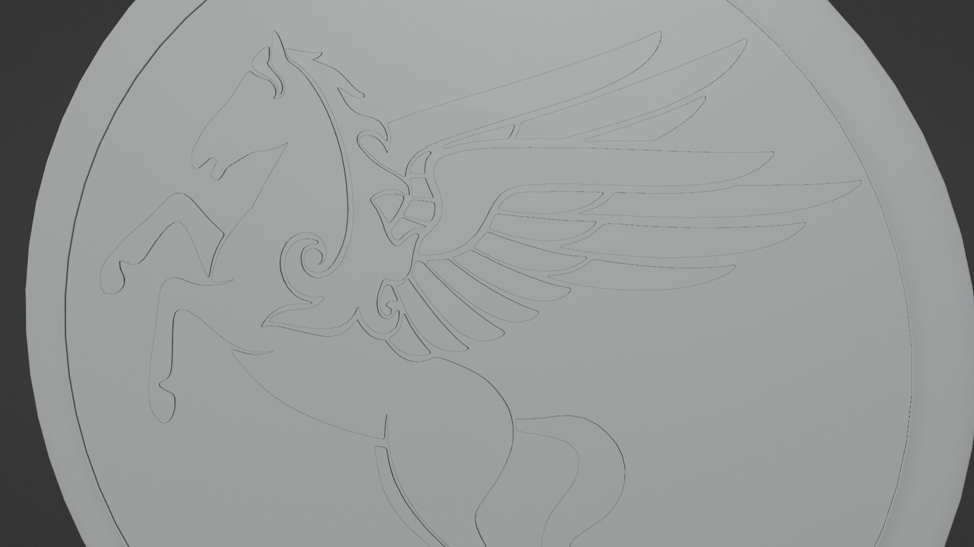 Ancient Greek City State Shield - Corinth 3D model_5