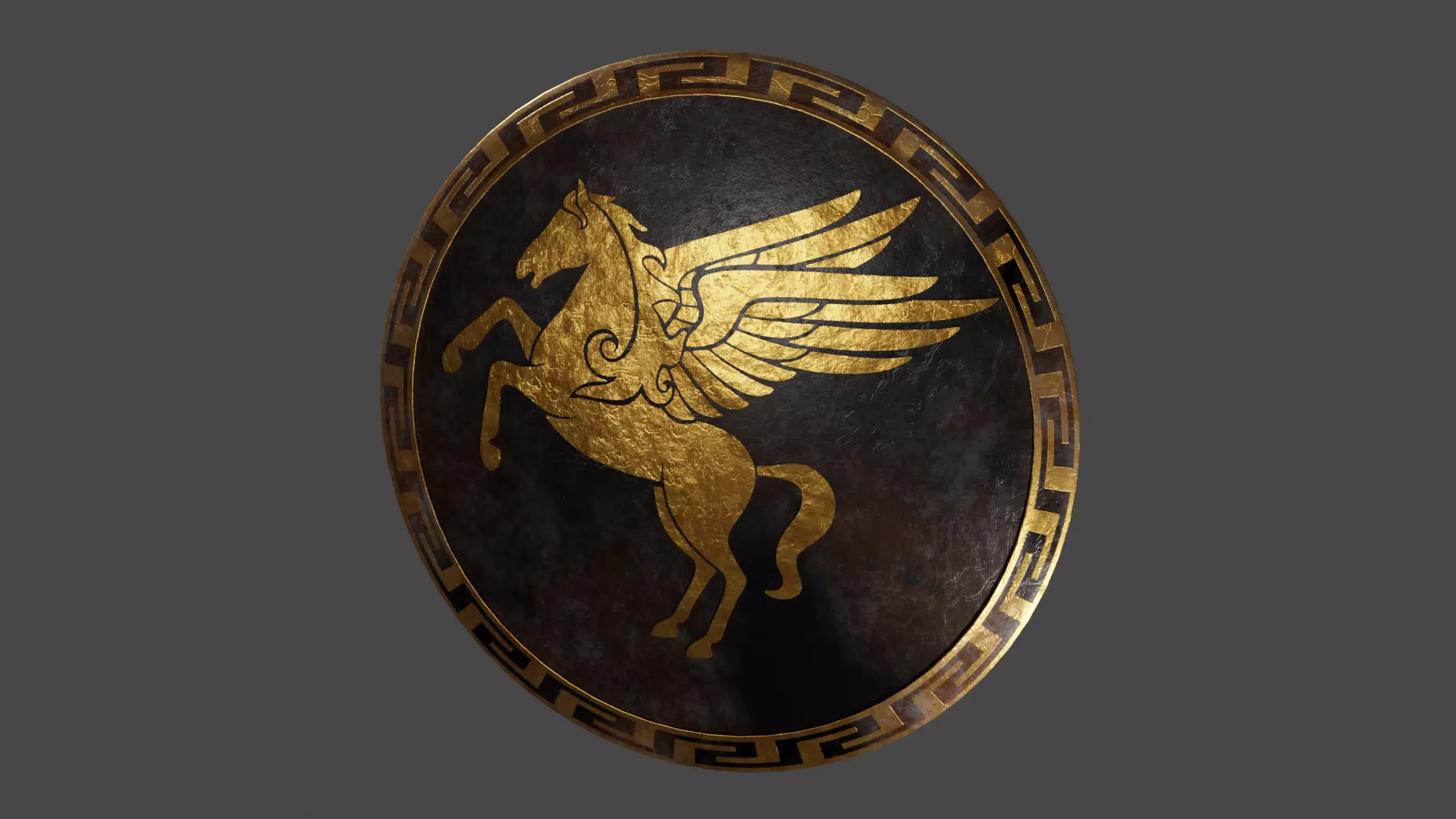 Ancient Greek City State Shield - Corinth 3D model_0