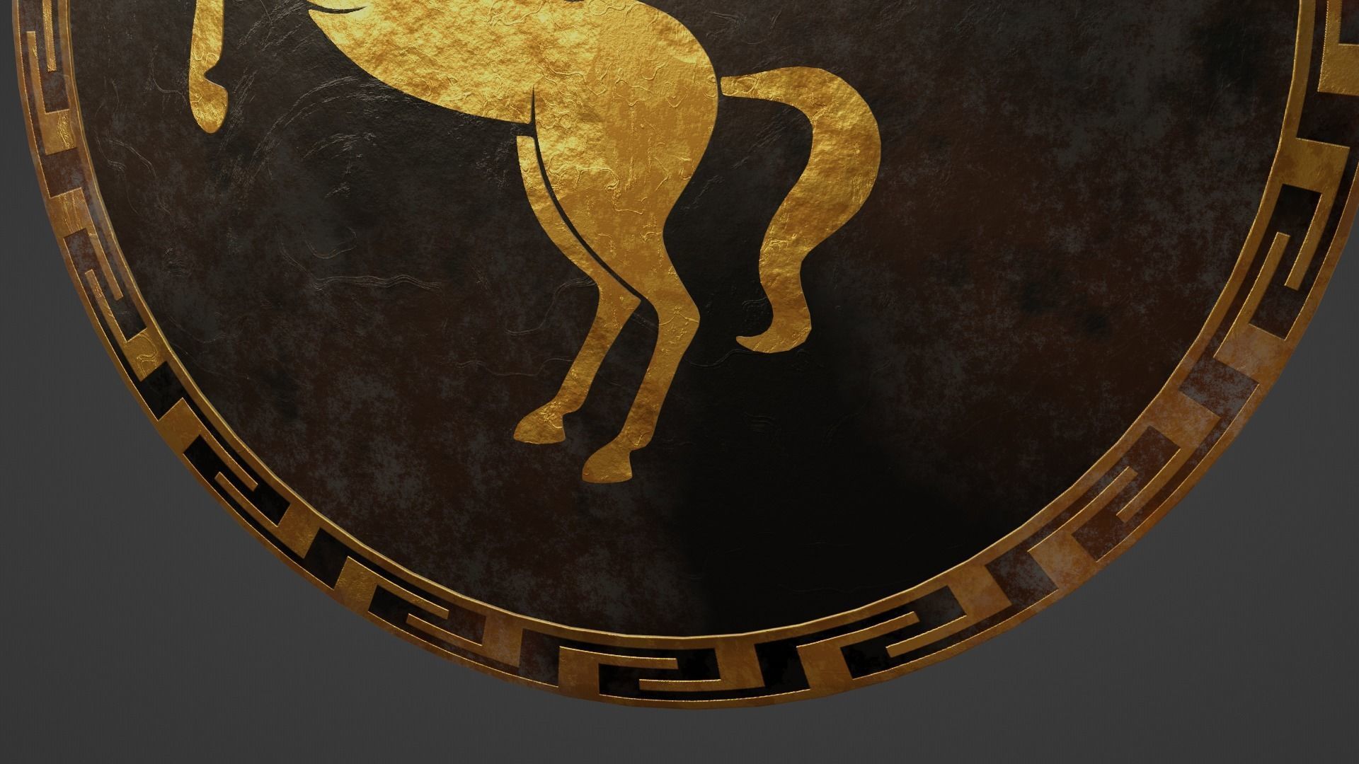Ancient Greek City State Shield - Corinth 3D model_7