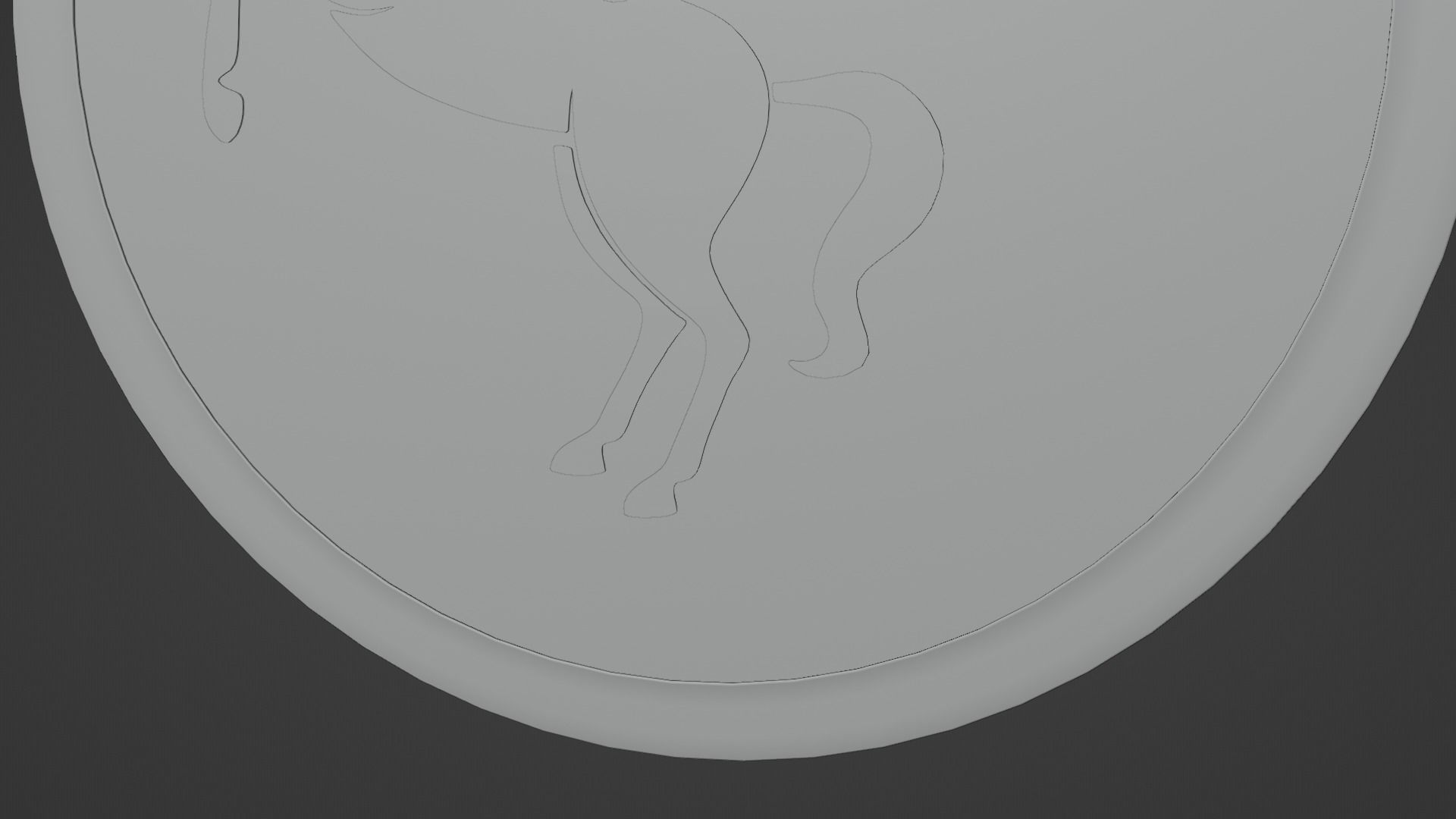 Ancient Greek City State Shield - Corinth 3D model_8