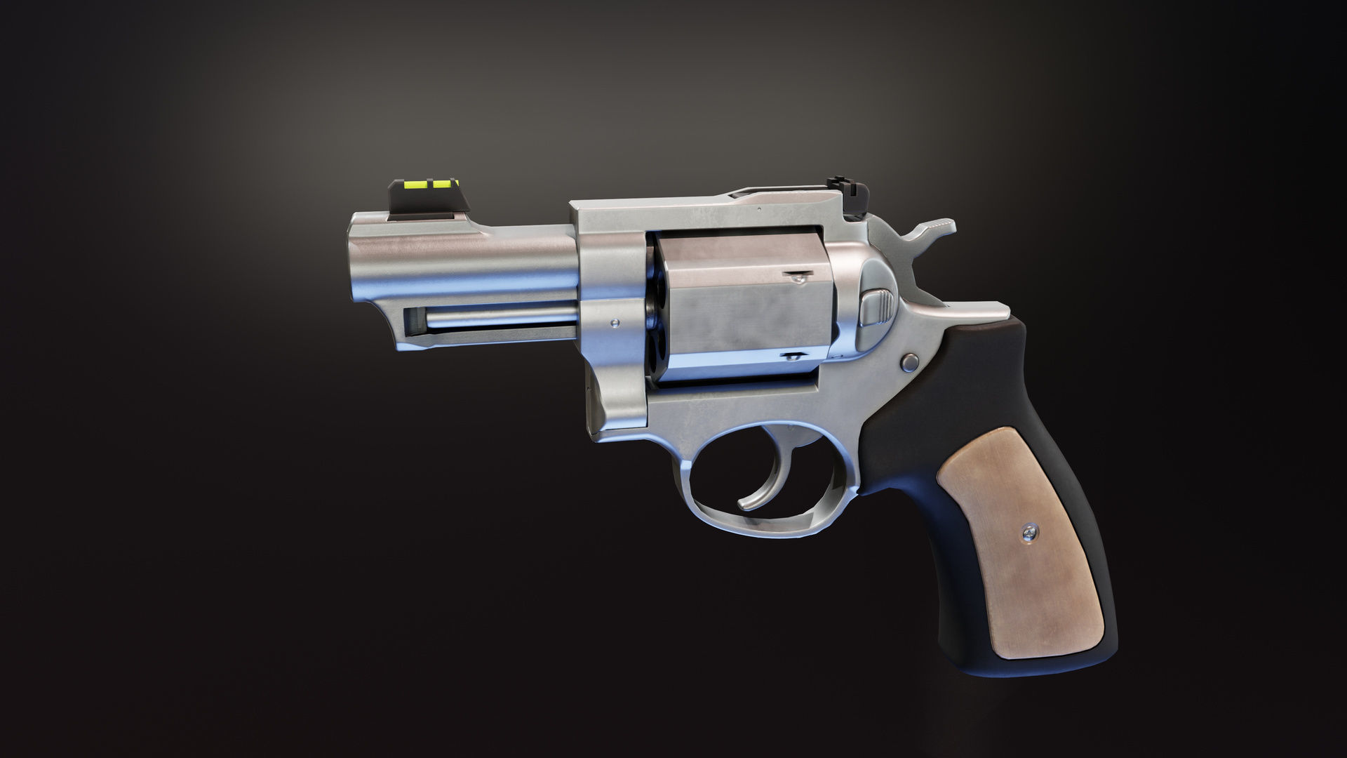 Ruger GP100 Pack Low-poly 3D model_2
