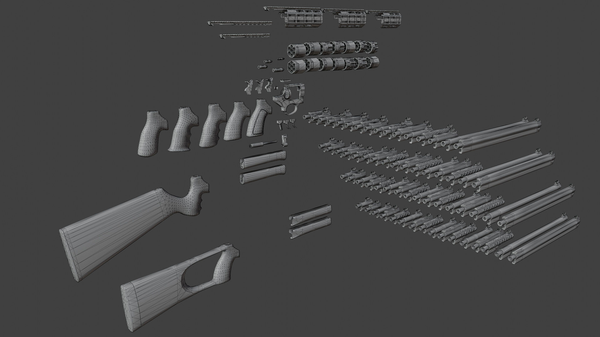 Ruger GP100 Pack Low-poly 3D model_12