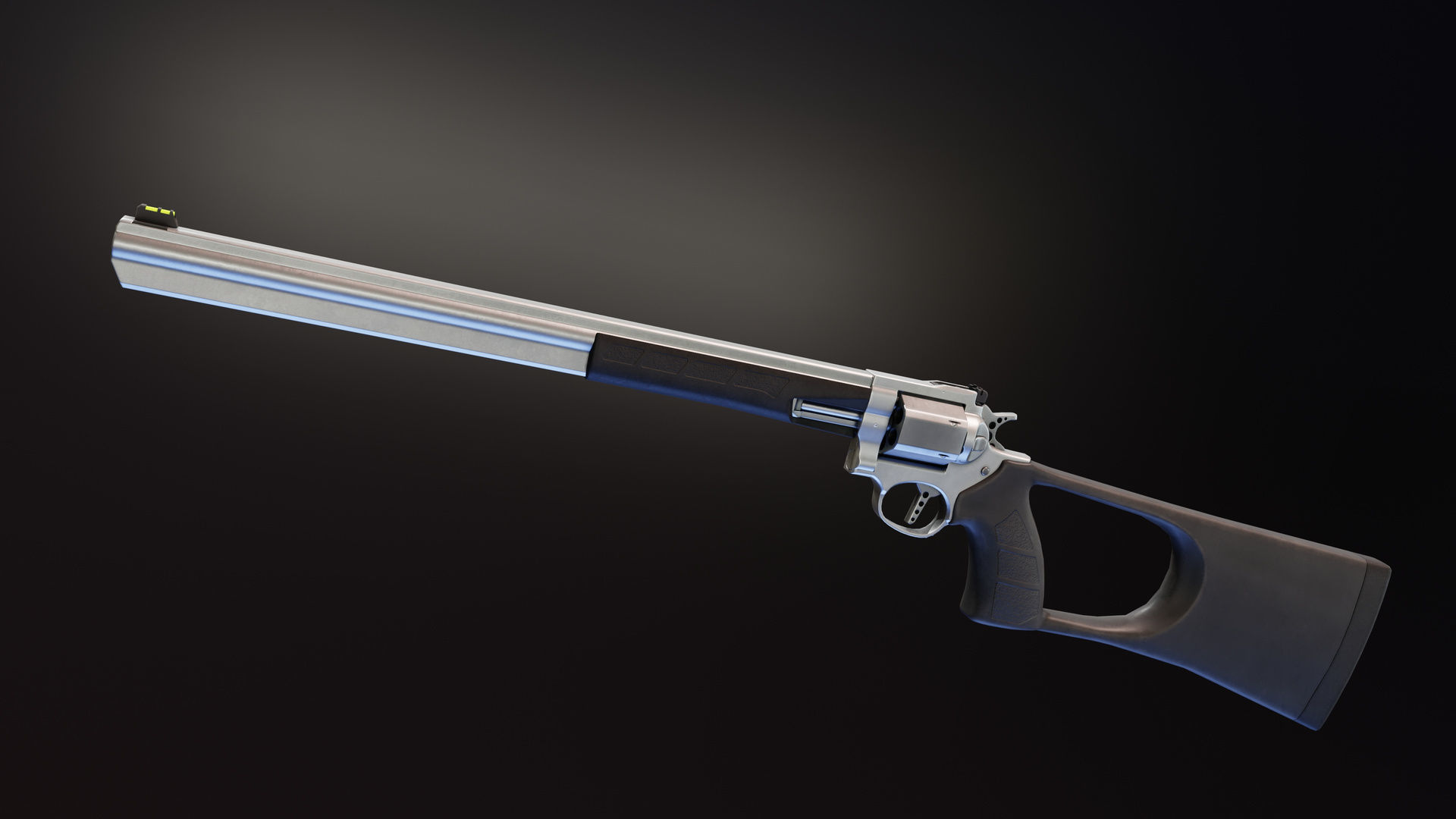 Ruger GP100 Pack Low-poly 3D model_7