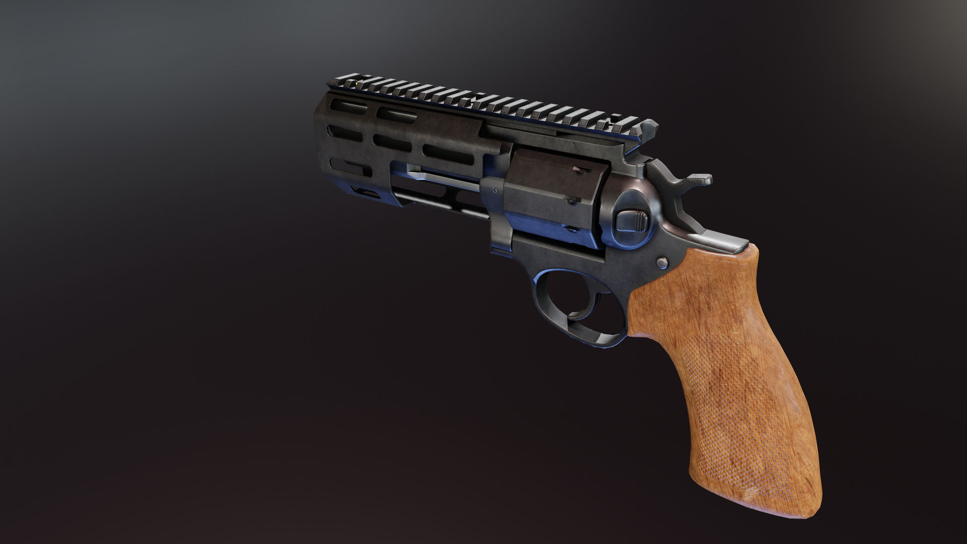 Ruger GP100 Pack Low-poly 3D model_10