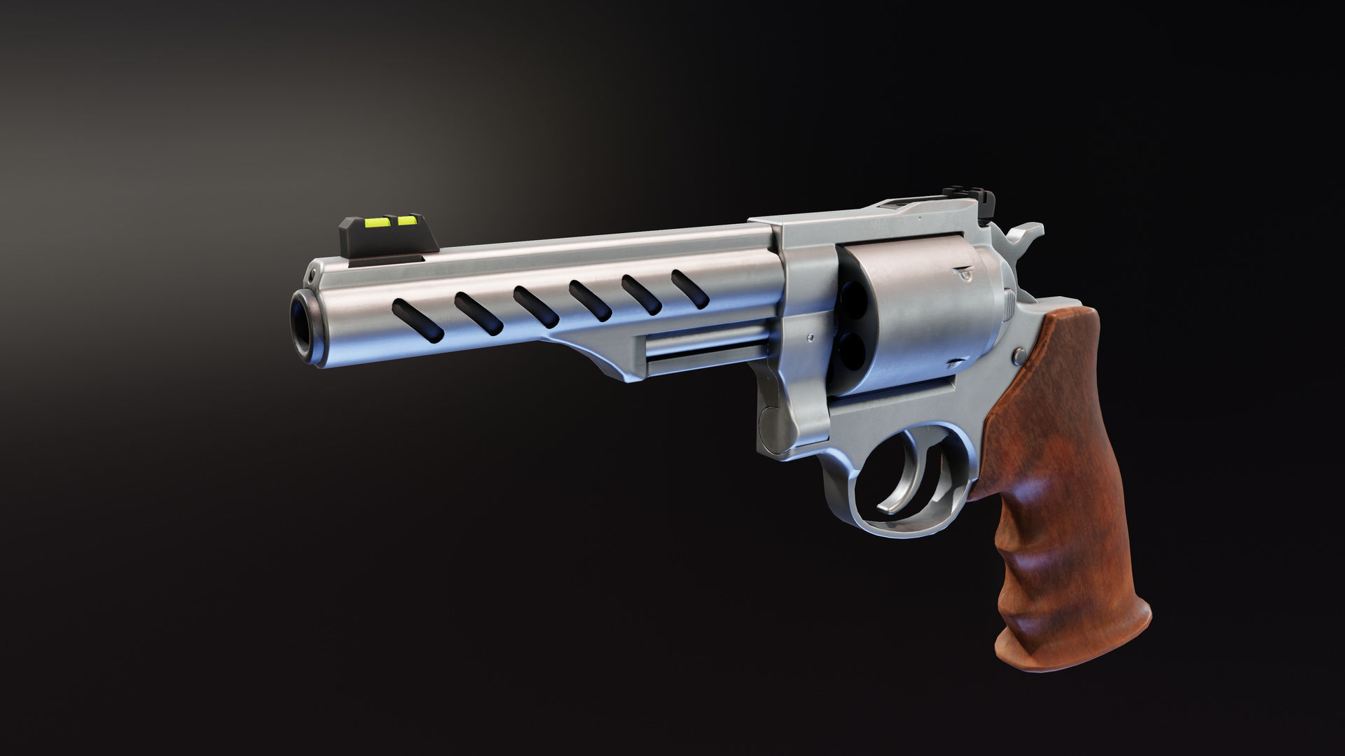 Ruger GP100 Pack Low-poly 3D model_3