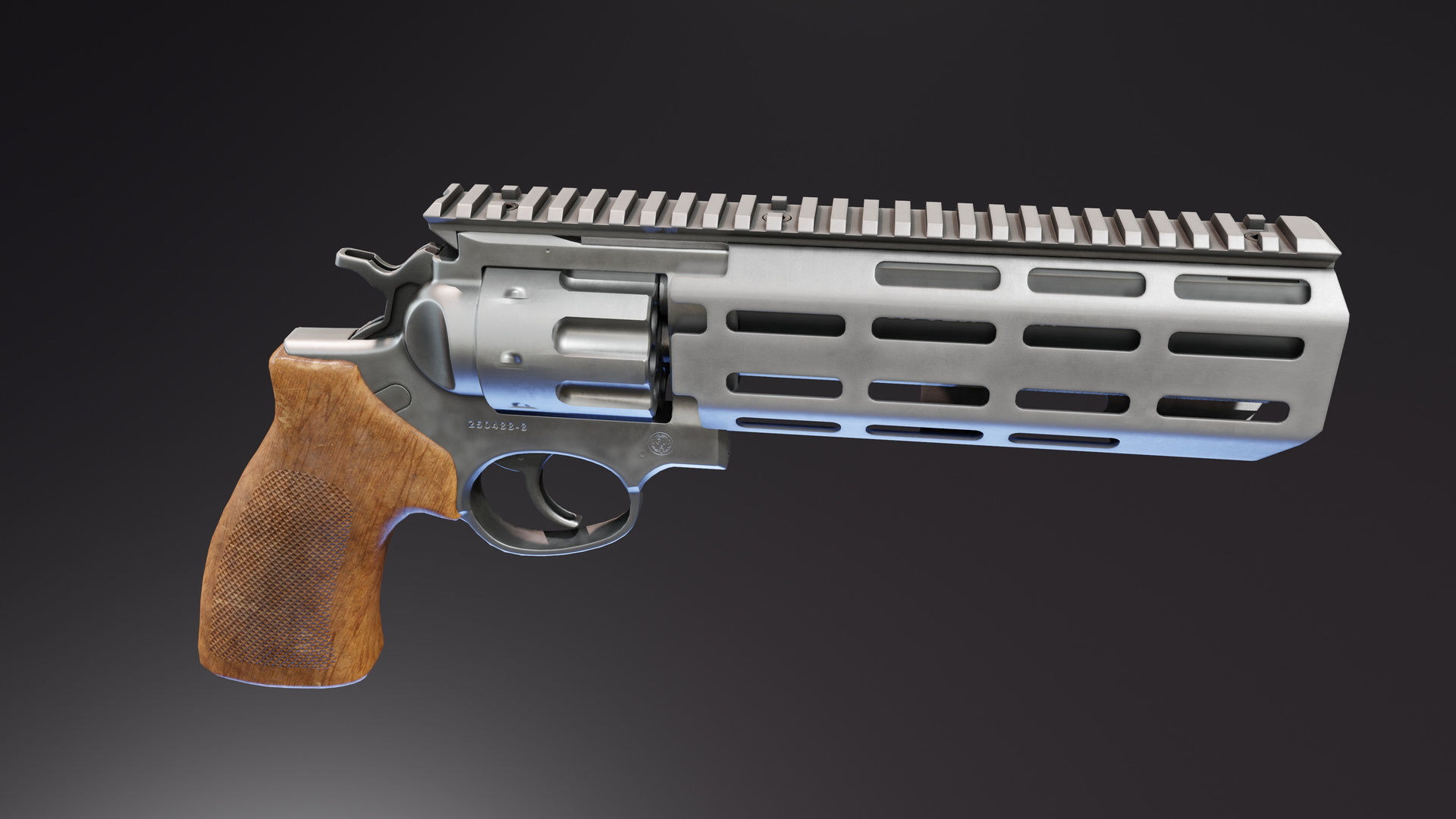 Ruger GP100 Pack Low-poly 3D model_5