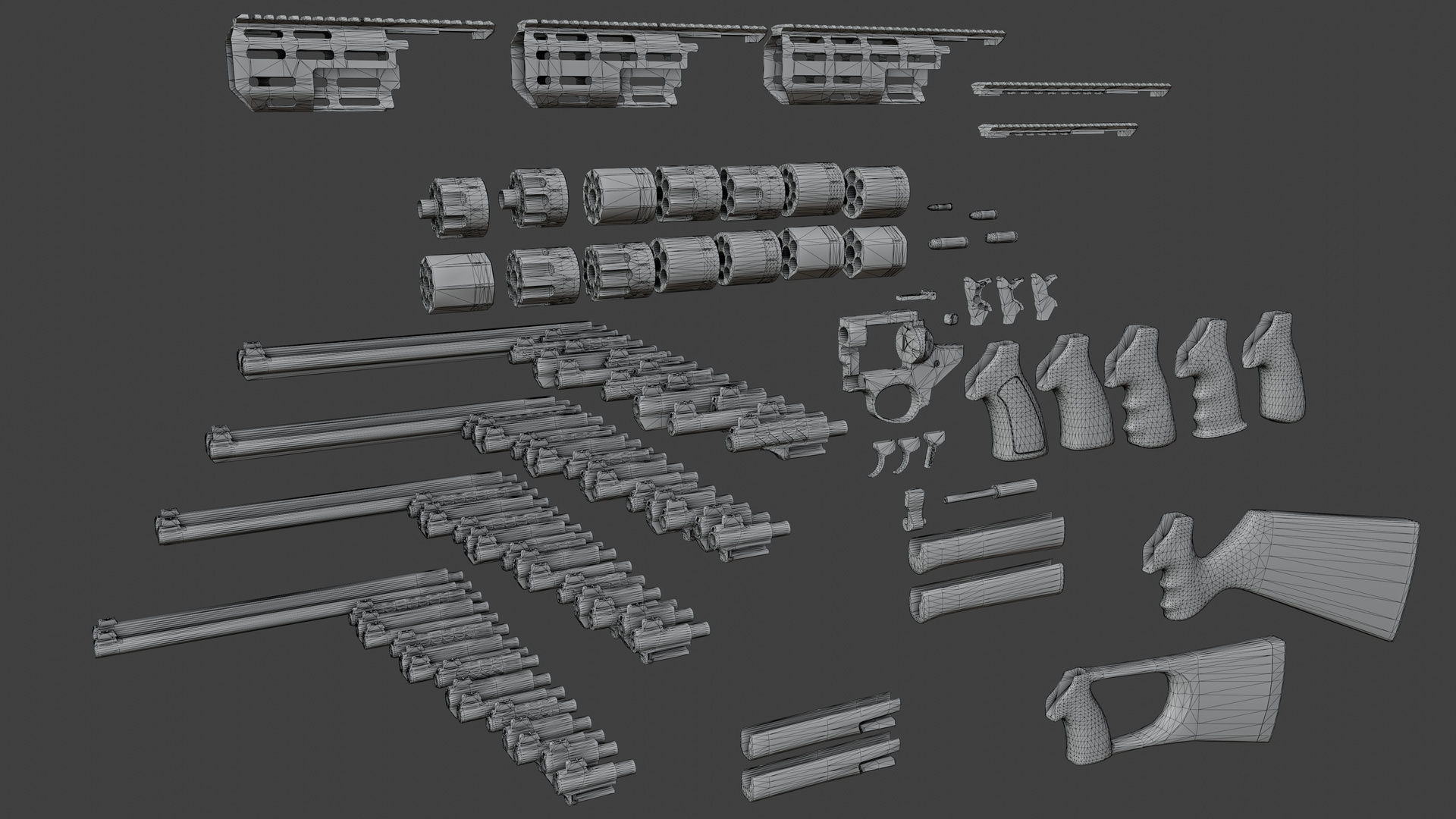 Ruger GP100 Pack Low-poly 3D model_11