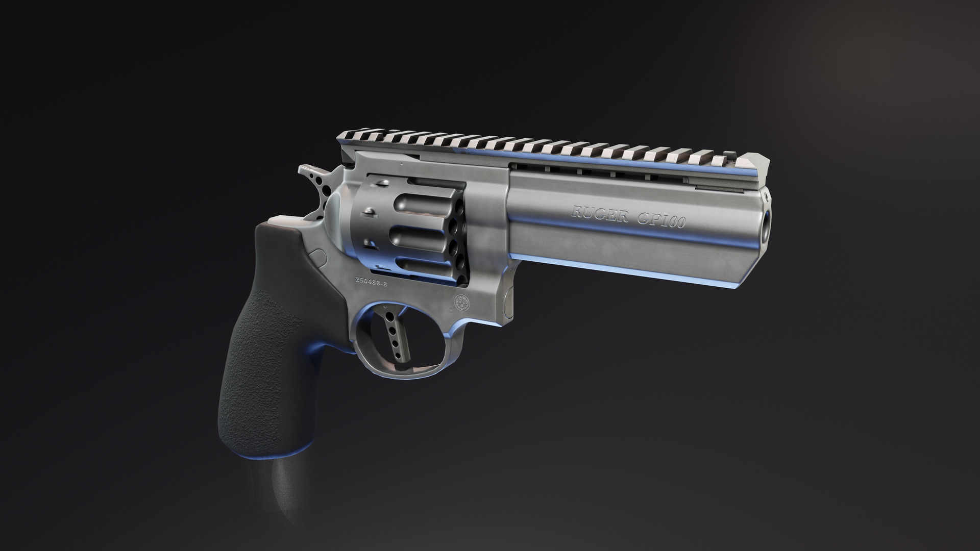 Ruger GP100 Pack Low-poly 3D model_4