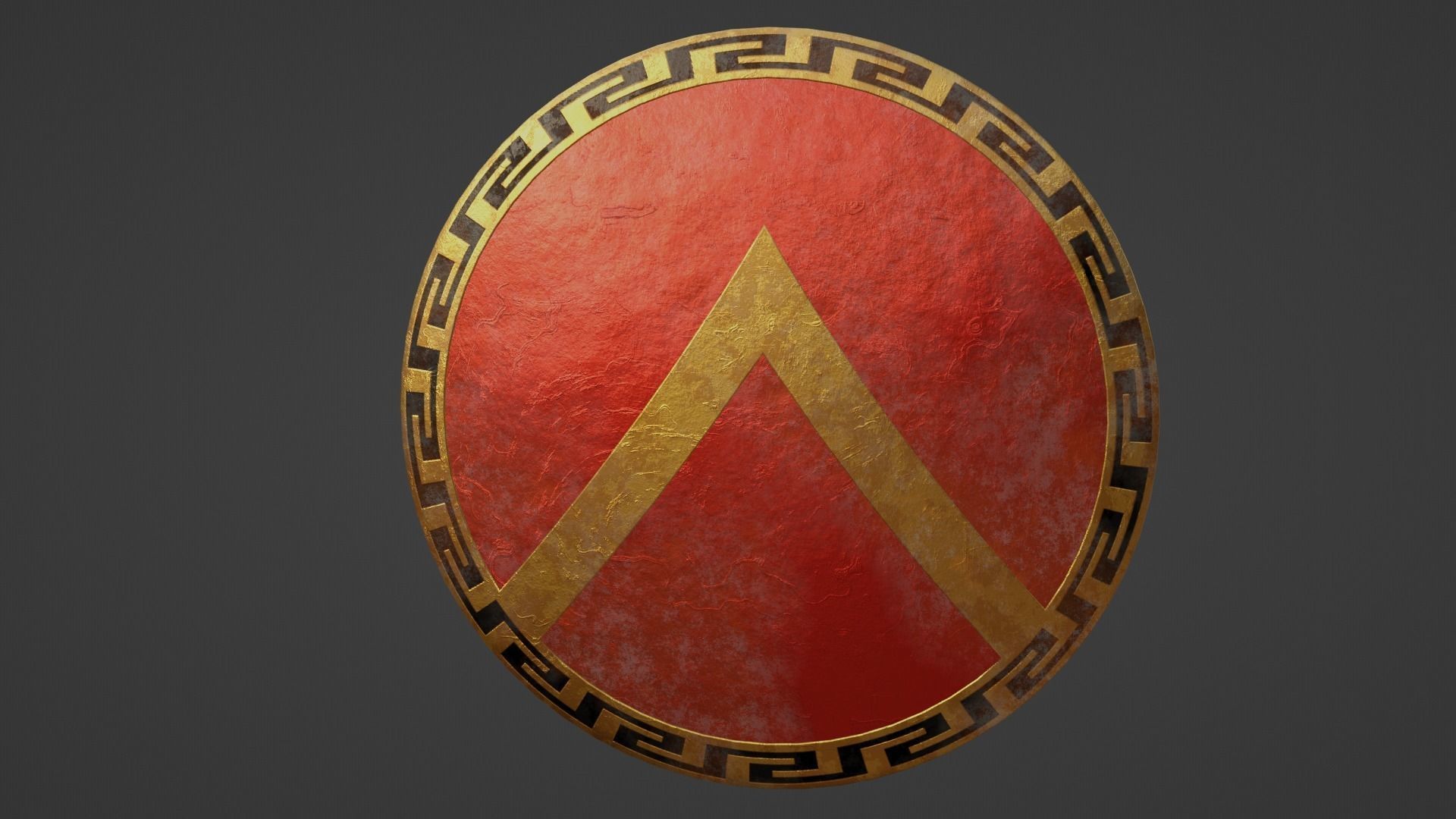 Ancient Greek City State Shields 3D Model Collection_7