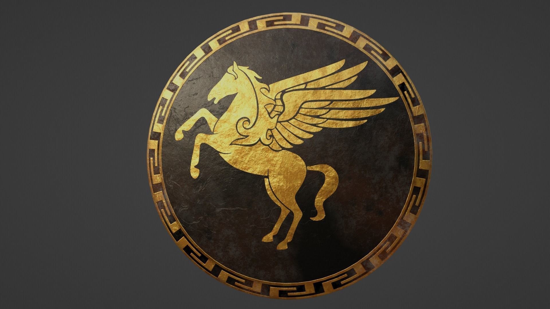Ancient Greek City State Shields 3D Model Collection_2