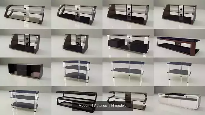Modern TV stands  3D Model Collection