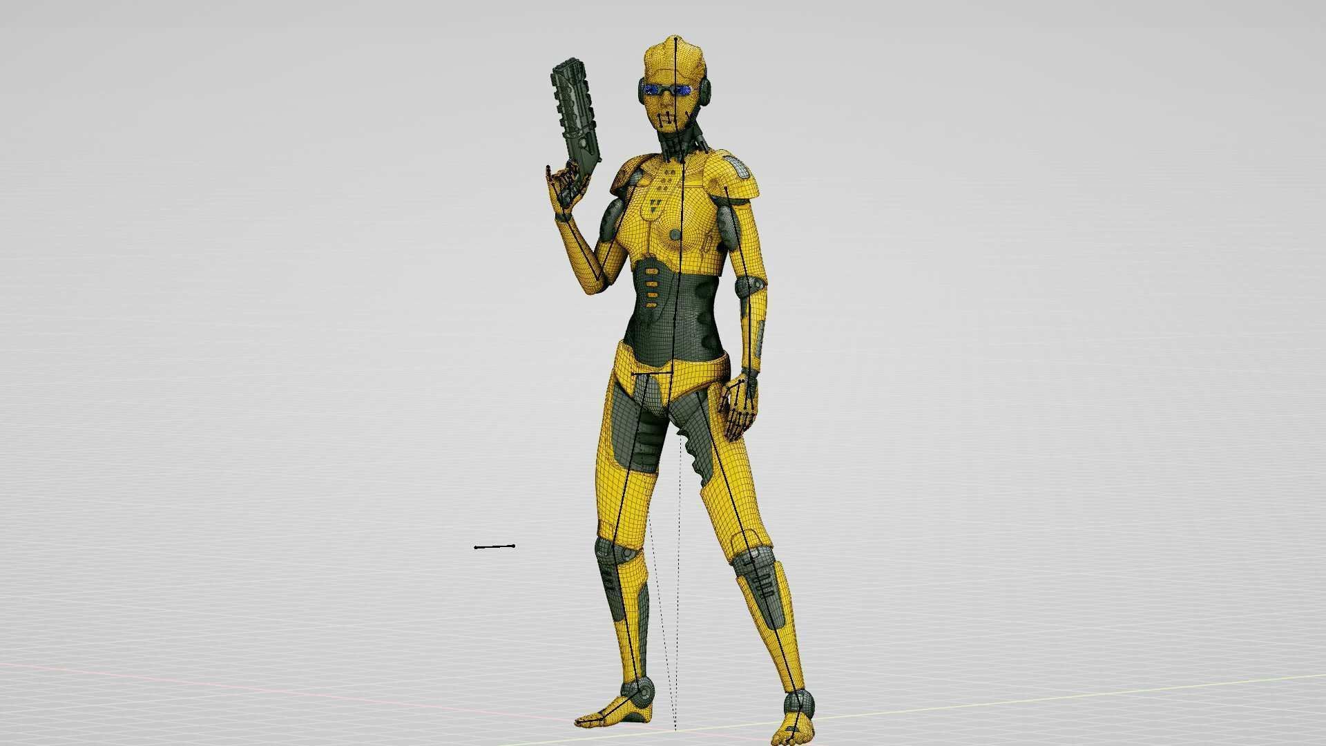 ANDROID OMEGA-C  RIGGED 3D model_35