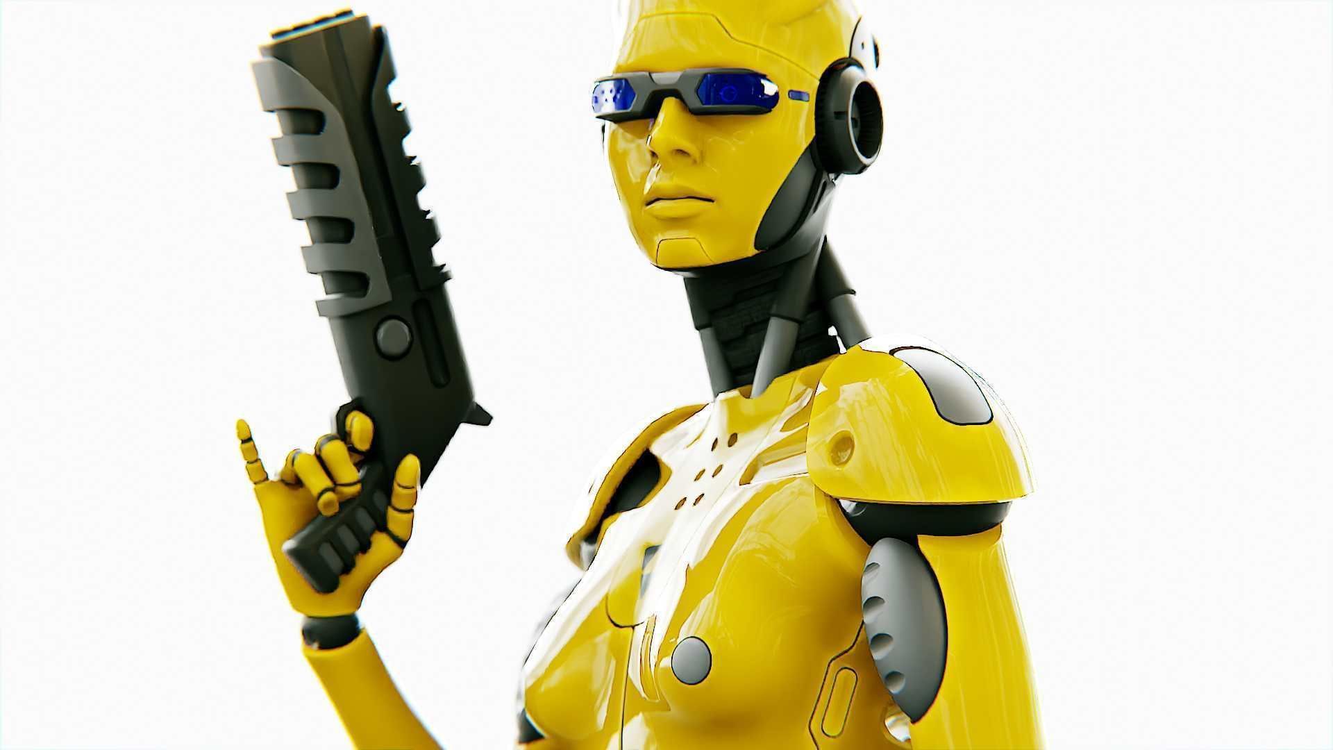 ANDROID OMEGA-C  RIGGED 3D model_21