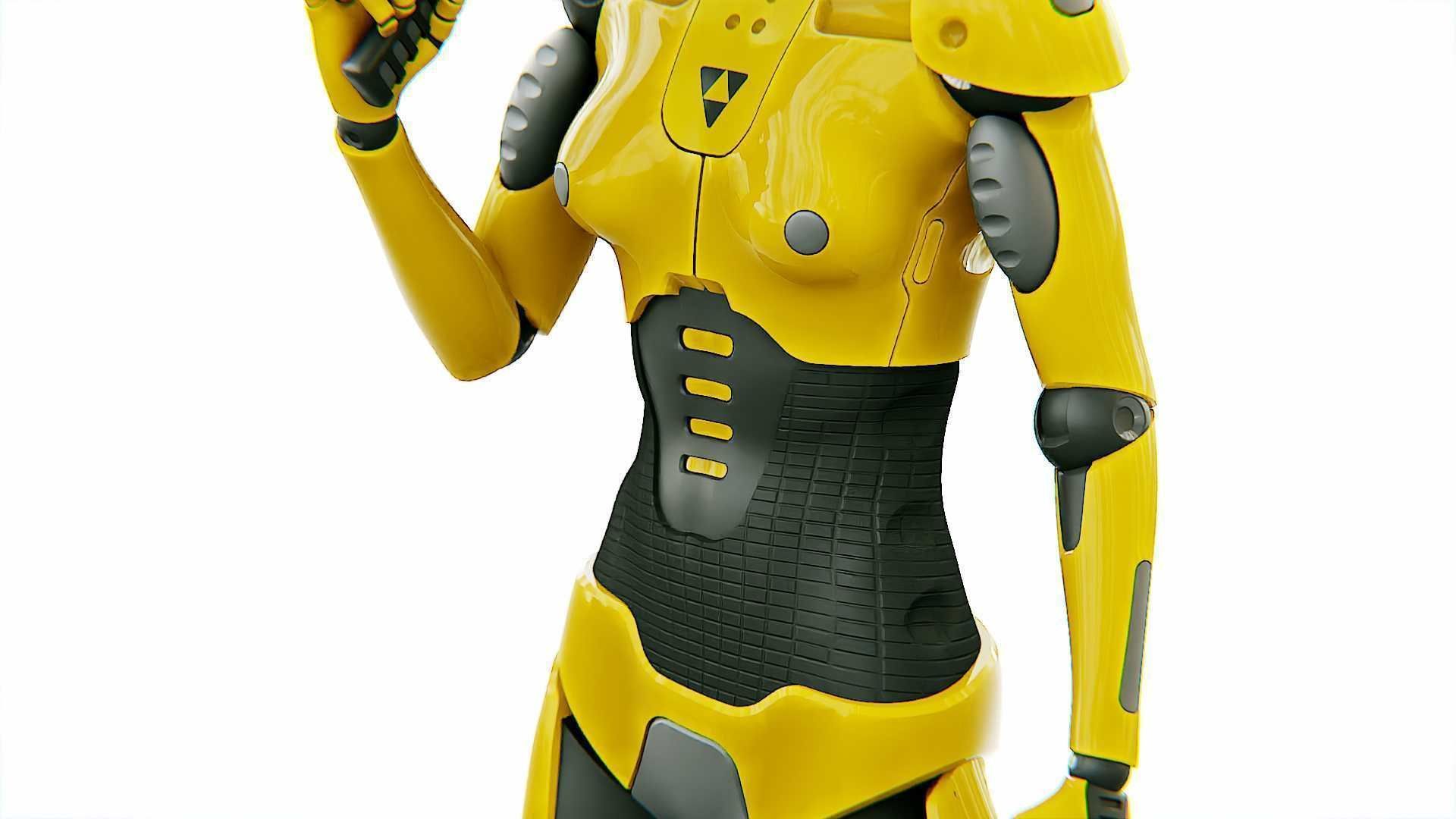 ANDROID OMEGA-C  RIGGED 3D model_18