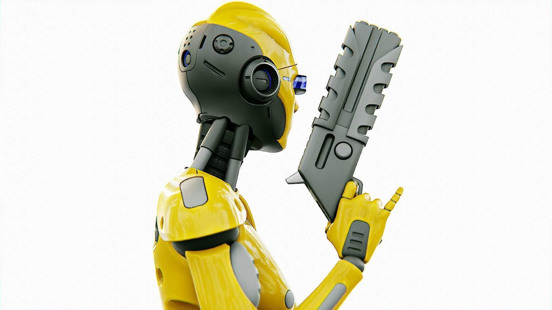 ANDROID OMEGA-C  RIGGED 3D model_15