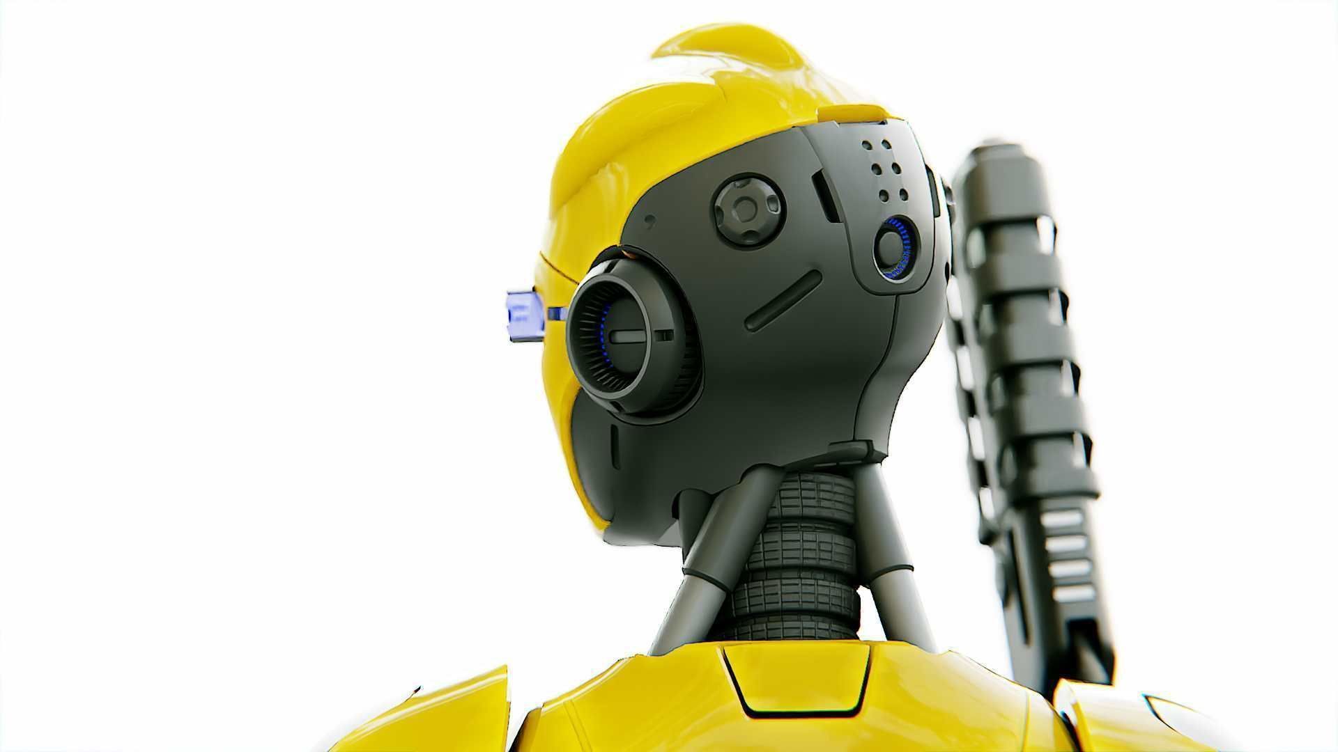 ANDROID OMEGA-C  RIGGED 3D model_14