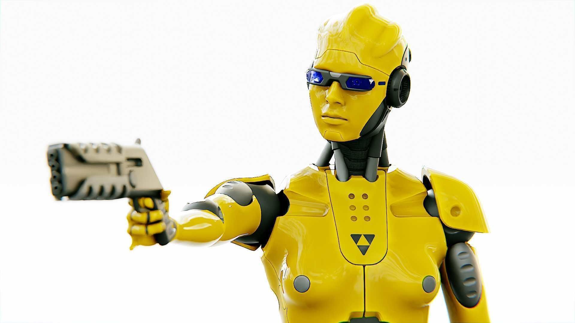 ANDROID OMEGA-C  RIGGED 3D model_22