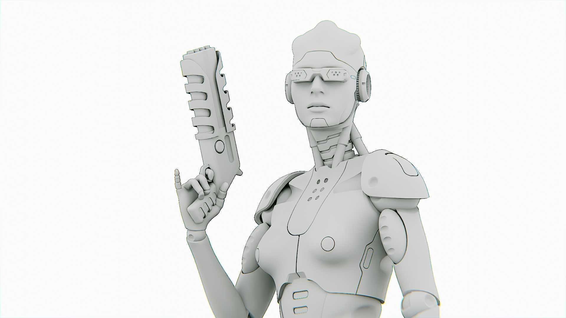 ANDROID OMEGA-C  RIGGED 3D model_30