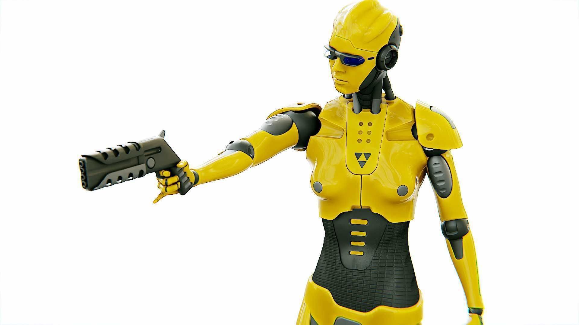 ANDROID OMEGA-C  RIGGED 3D model_26