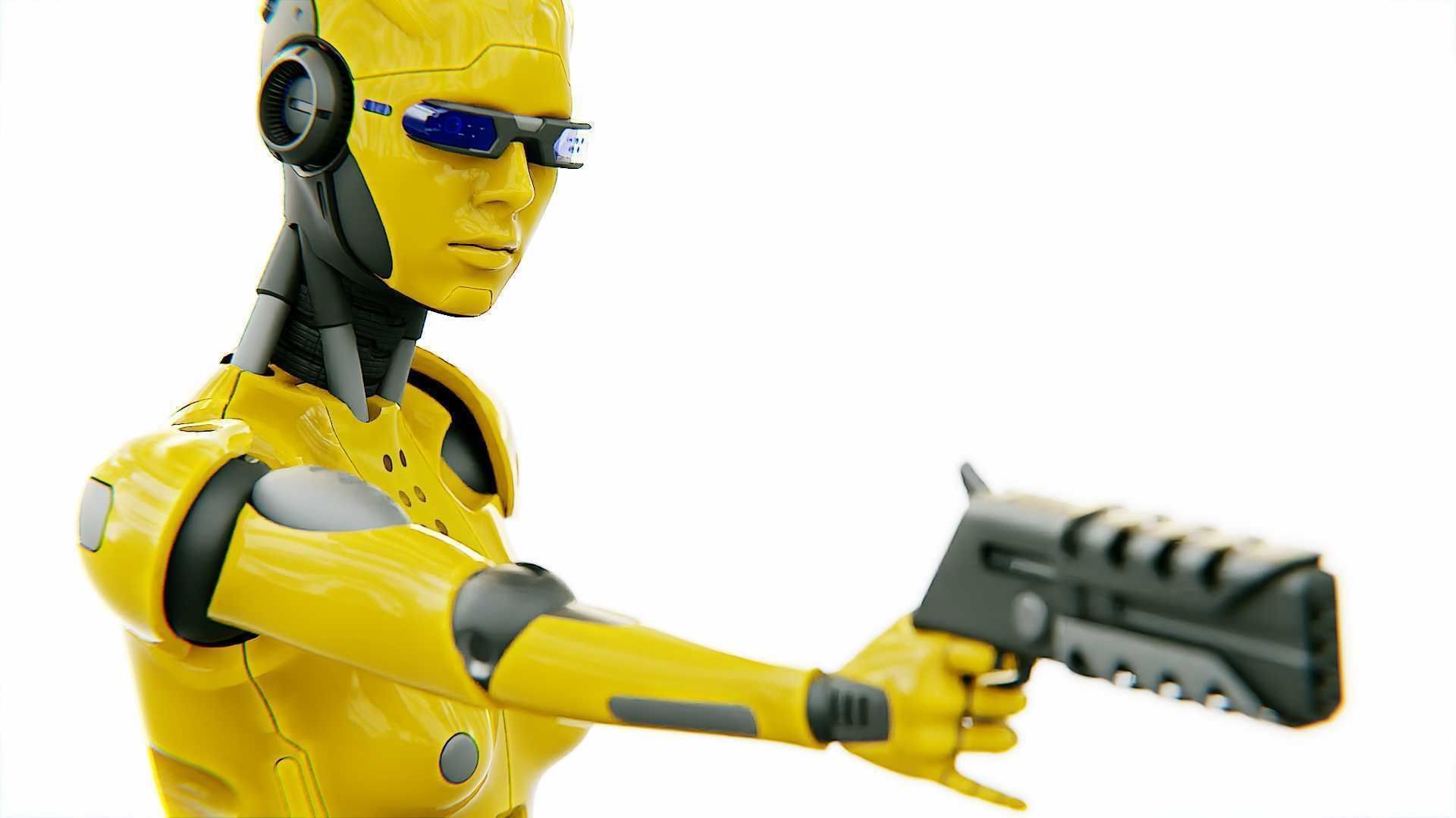 ANDROID OMEGA-C  RIGGED 3D model_23